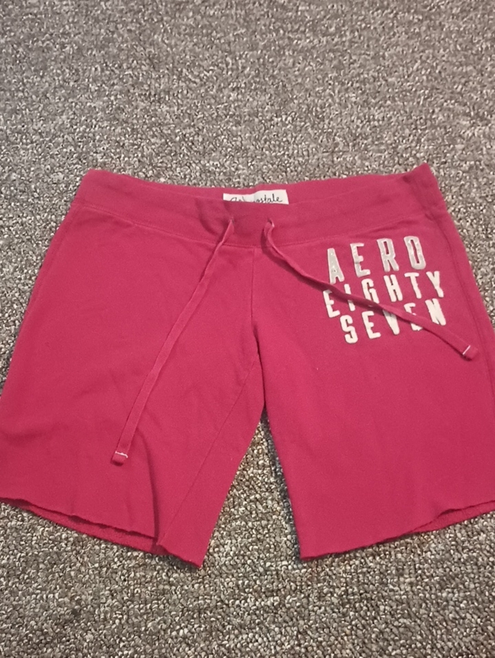 Aeropostale Red Drawstring Athletic Lounge Shorts Womans S